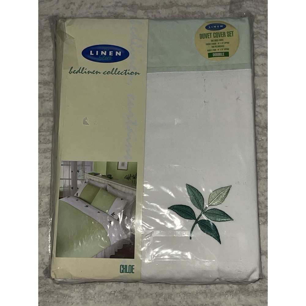 Vintage The Linen Store "Chloe" Duvet Cover Set Double Bedlinen Collection NOS
